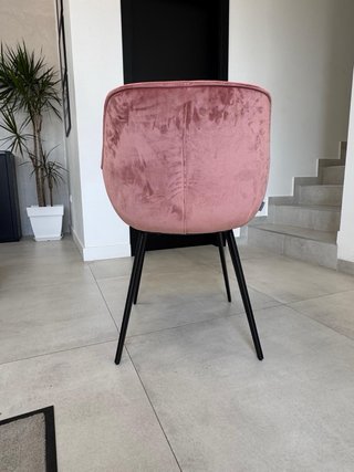 Sillas de comedor terciopelo rosa