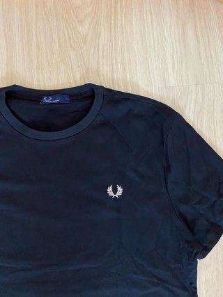 Camiseta Fred Perry Negra Hombre