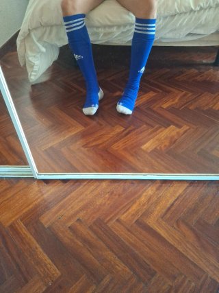 Calcetines Adidas Altos Azules y Grises