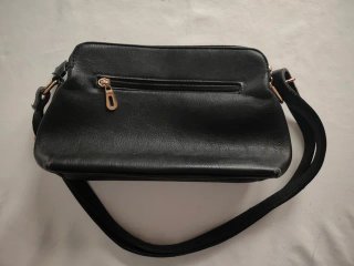 Lote 3 Bolsos y Cartera Piel Negra Vintage
