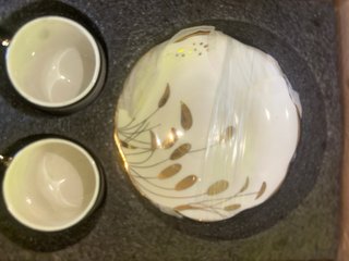Juego de 6 tazas doradas y elegantes