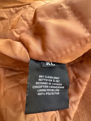 Chaqueta biker 100% cuero serraje camel XL vintage