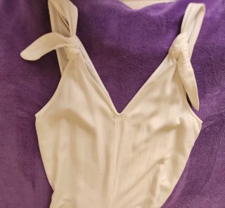 Mono Mango Blanco Talla S