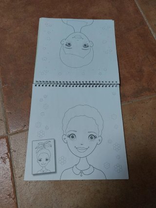 Cuaderno colorear y diseñar peinados