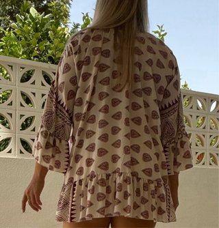 Túnica Boho-Chic Estampada Talla L