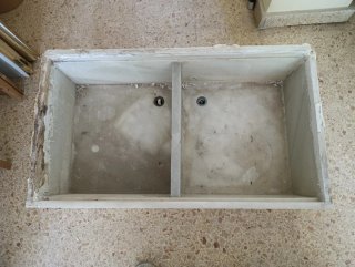 Fregadero de mármol 2 senos