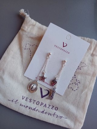 Orecchini Vestopazzo cowgirl argento