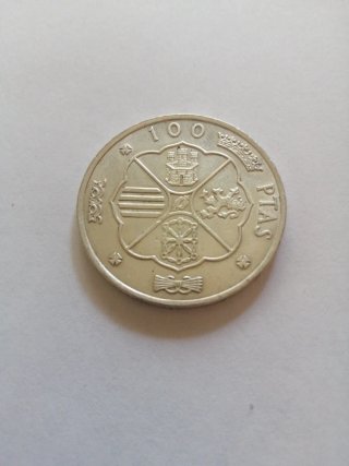 Moneda 100 PTAS Plata Franco