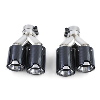COLAS DE ESCAPE DOBLE EM CARBONO LOOK M