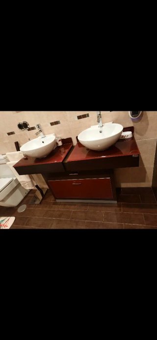 Mueble de baño doble con espejo
