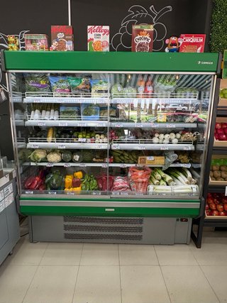 nevera expositora frutas y verduras