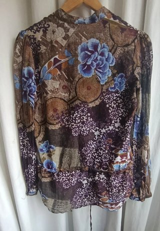 Camisa Paz Torres Seda Algodón Talla M