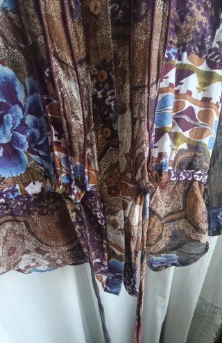 Camisa Paz Torres Seda Algodón Talla M