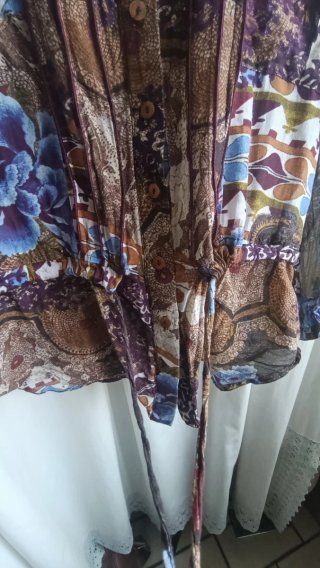 Camisa Paz Torres Seda Algodón Talla M