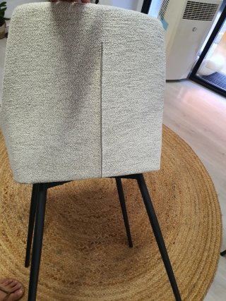 2 Butacas Beige Tela y Metal