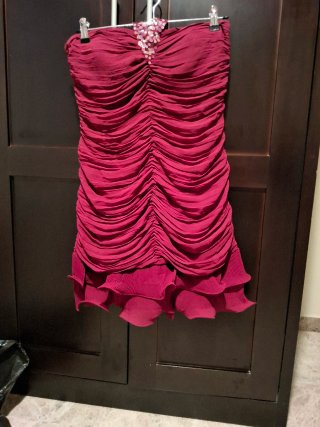 Vestido de fiesta fruncido talla M