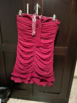 Vestido de fiesta fruncido talla M
