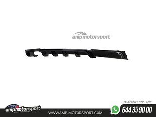DIFUSOR TRASERO EN NEGRO BRILLANTE PARA BMW SERIE 3 F30/F31 + COLA CROMO