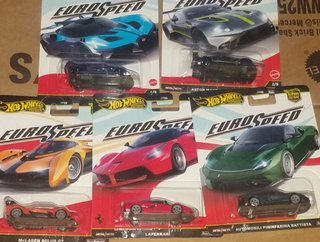 Hot Wheels Euro Speed Set Completo 5 Pezzi