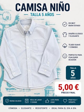 Camisa niño talla 5 años