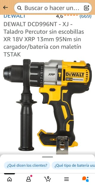Taladro Percutor Dewalt DCD996 18V 95Nm