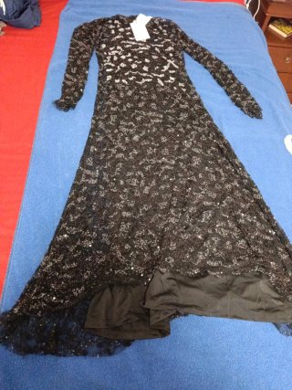 Vestido fiesta Zara lentejuelas negro