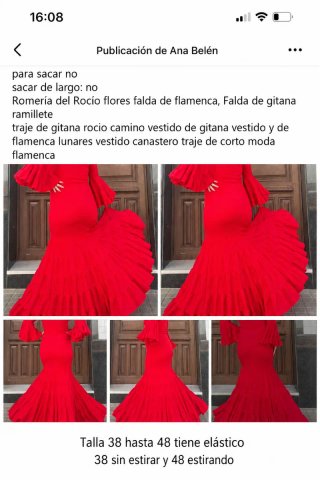 Traje de flamenca Romería Rocío