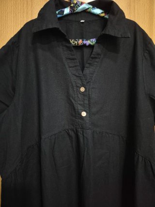 Vestido negro camisero talla M