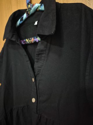 Vestido negro camisero talla M
