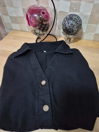Vestido negro camisero talla M