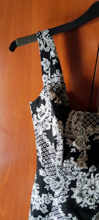 Vestido fiesta negro bordado T.38