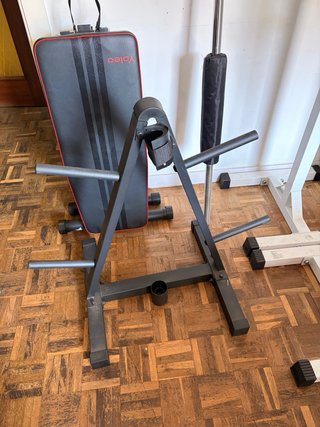 Rack, Barra, Mancuernas y Discos Gimnasio