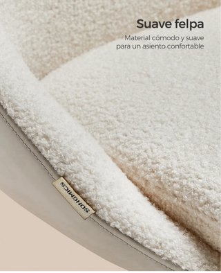 Silla de oficina beige/blanca