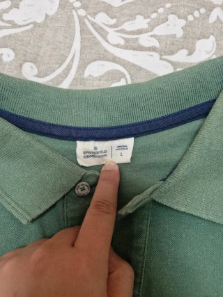 Polo verde hombre