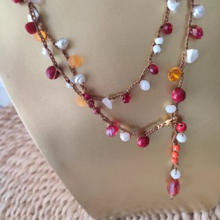 Collar de mil vueltas con cuentas