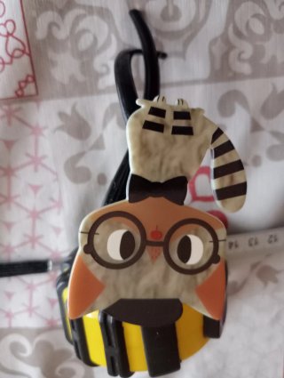 Pasador pelo gato con pajarita y gafas