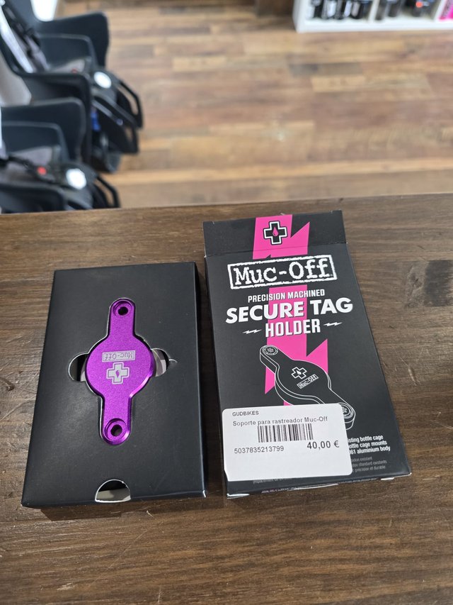 Muc-Off Soporte Secure Tag Holder Lila