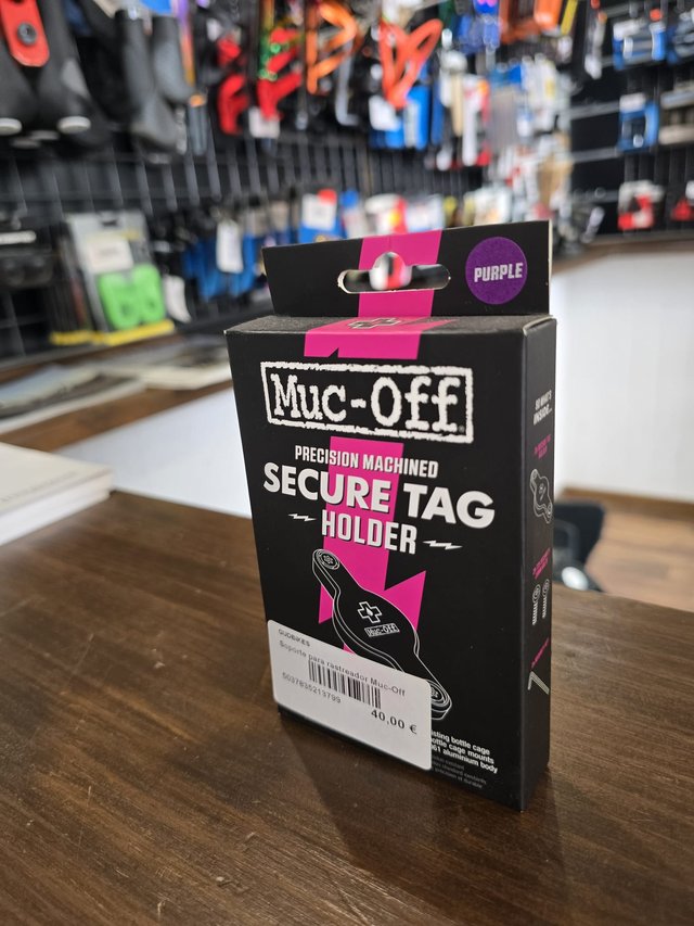 Muc-Off Soporte Secure Tag Holder Lila