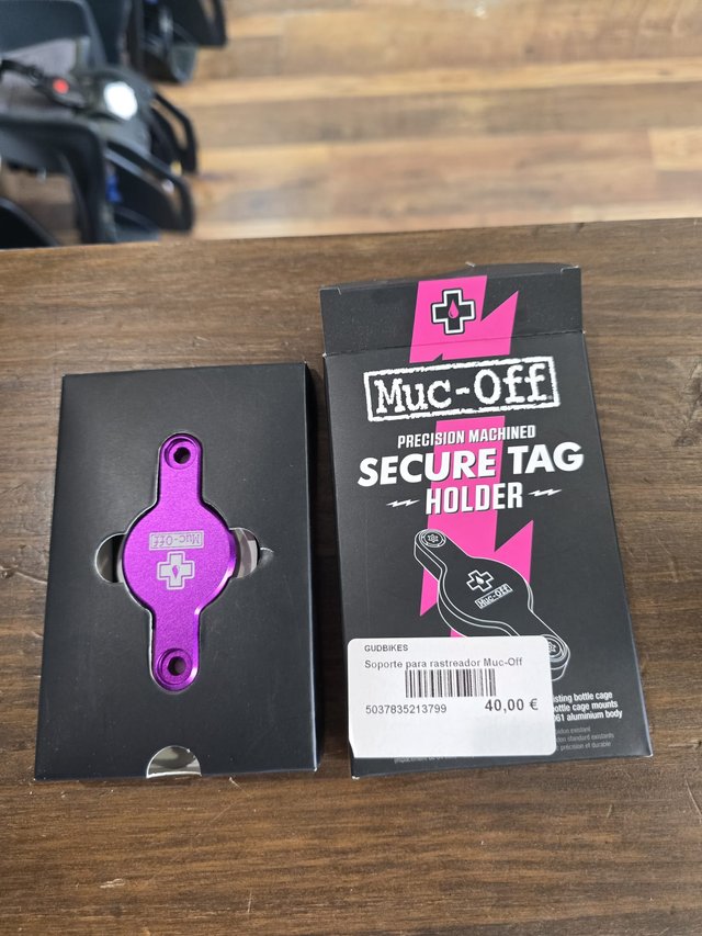 Muc-Off Soporte Secure Tag Holder Lila