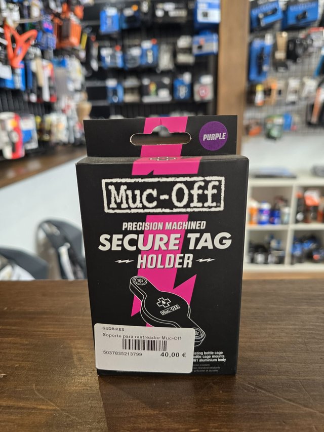 Muc-Off Soporte Secure Tag Holder Lila