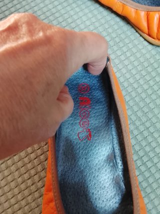 Bailarinas de piel naranja talla 37