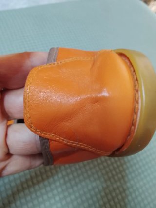 Bailarinas de piel naranja talla 37