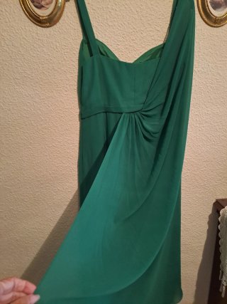 Vestido largo Javier Levon atelier verde