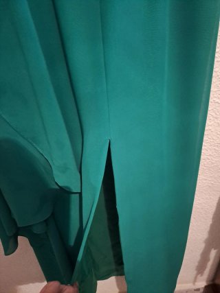 Vestido largo Javier Levon atelier verde