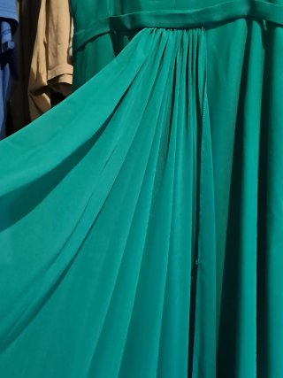 Vestido largo Javier Levon atelier verde