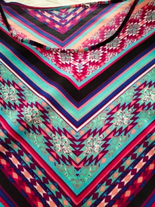 Vestido estampado zig-zag