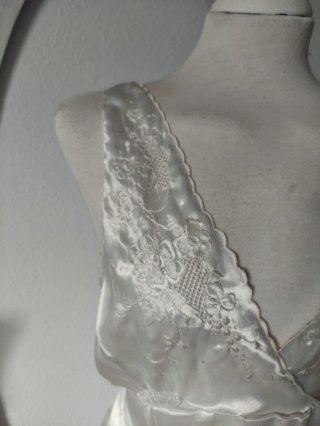 Camisón Vintage Blanco Bordado