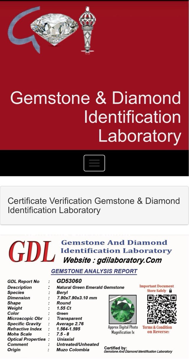 2 Esmeraldas Muzo 3.10 Ct; GDL