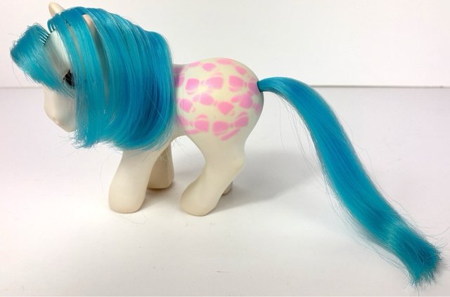 My Little Pony G1 Turquesa Lazos Rosas Vintage