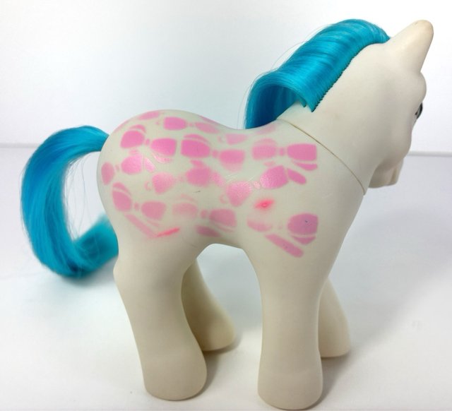 My Little Pony G1 Turquesa Lazos Rosas Vintage